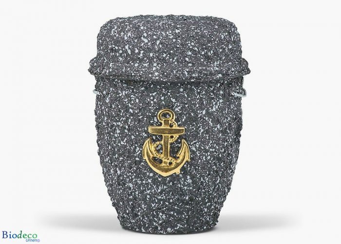 De biologisch afbreekbare zee-urn Graniet geproduceerd van cellulose, voor een asbijzetting op zee